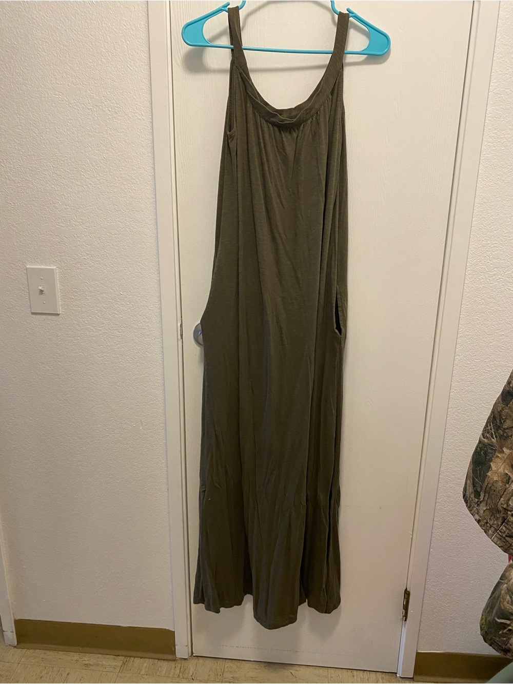 Olive Green Maxi Tank Dress